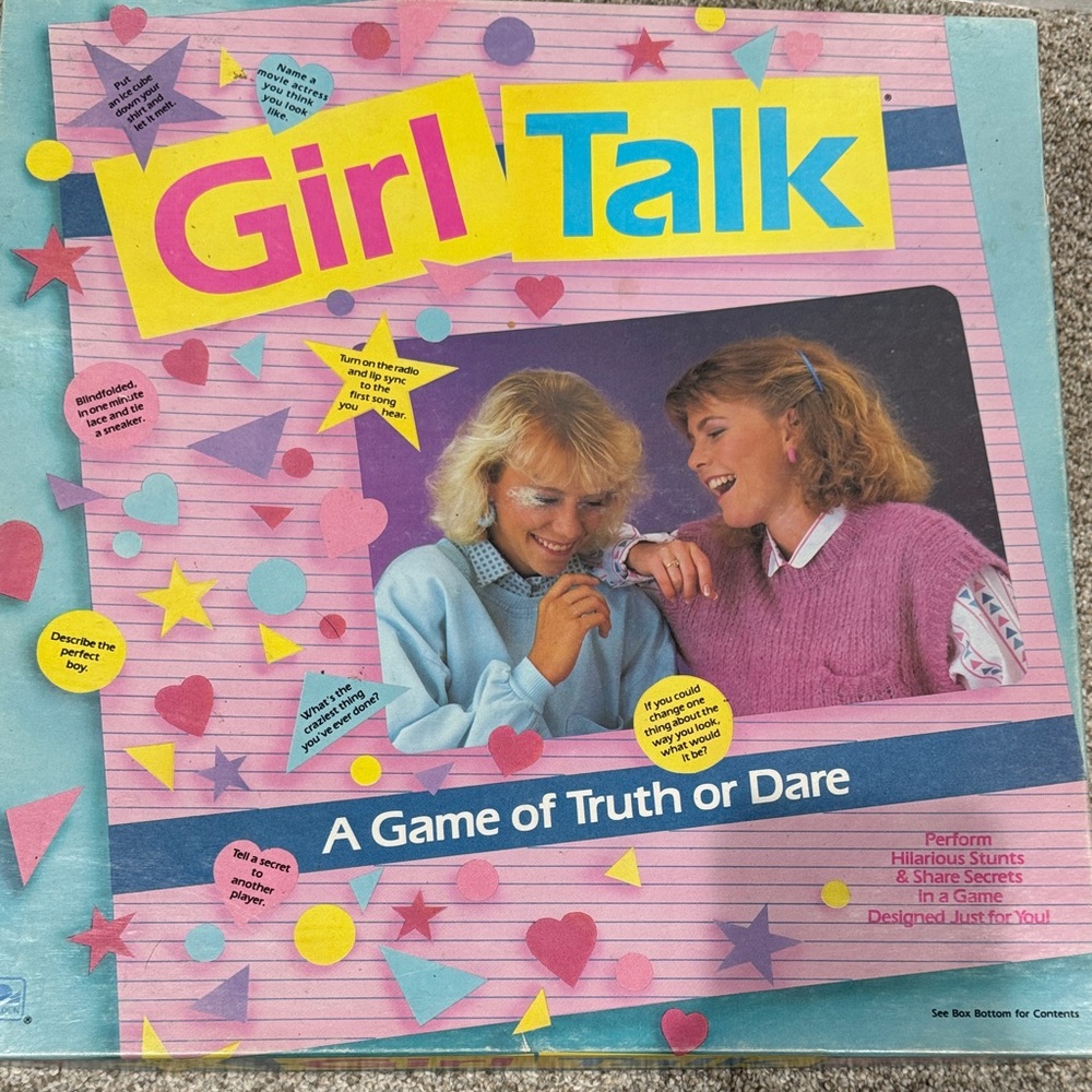 Vintage Golden 1988 Girl Talk Board Game A Game of Truth or Dare